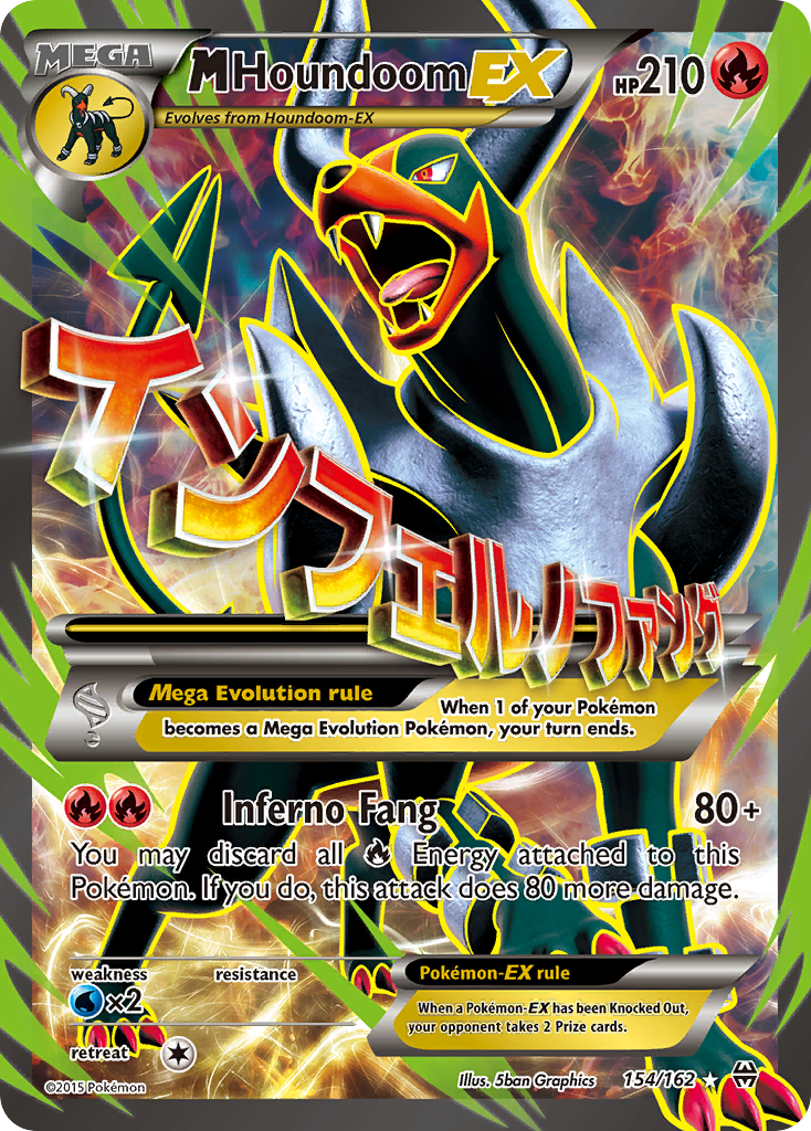 M Houndoom-EX xy8-154 Rare Ultra from BREAKthrough Set