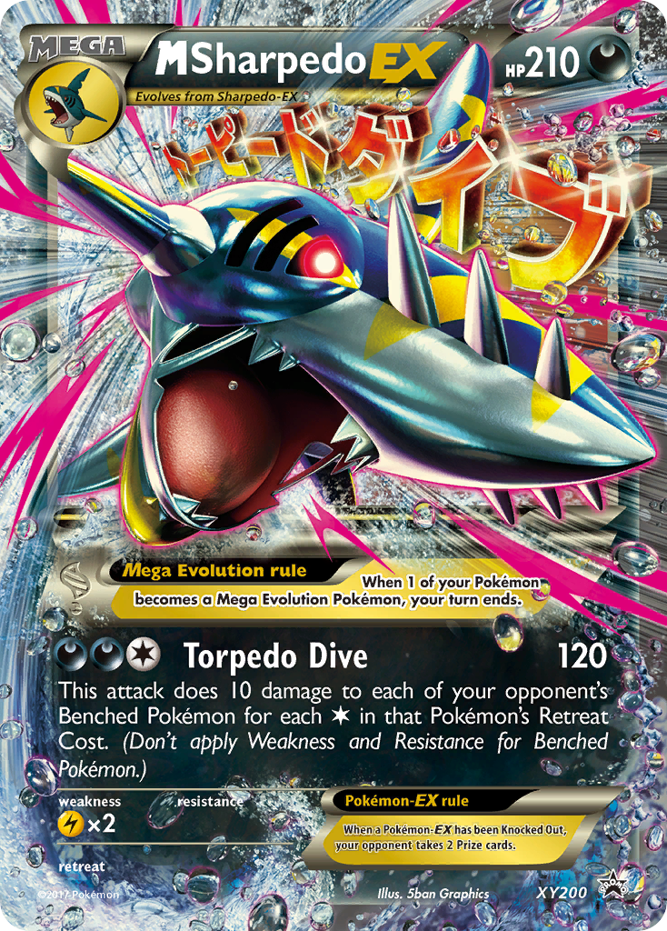 M Sharpedo-EX xyp-XY200 Promo from XY Black Star Promos Set