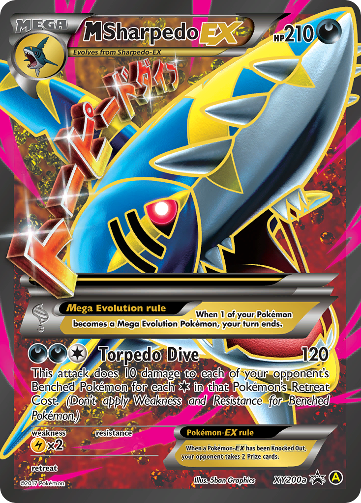 M Sharpedo-EX xyp-XY200a Promo from XY Black Star Promos Set