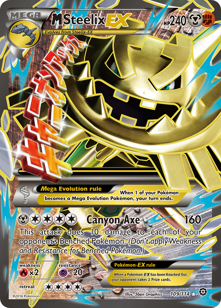 M Steelix-EX xy11-109 Rare Ultra from Steam Siege Set