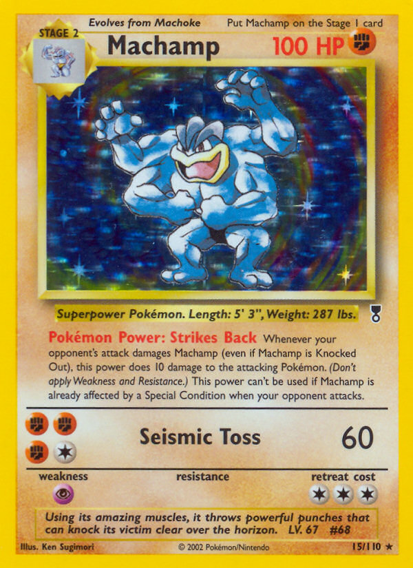 Machamp base6-15 Rare Holo from Legendary Collection Set