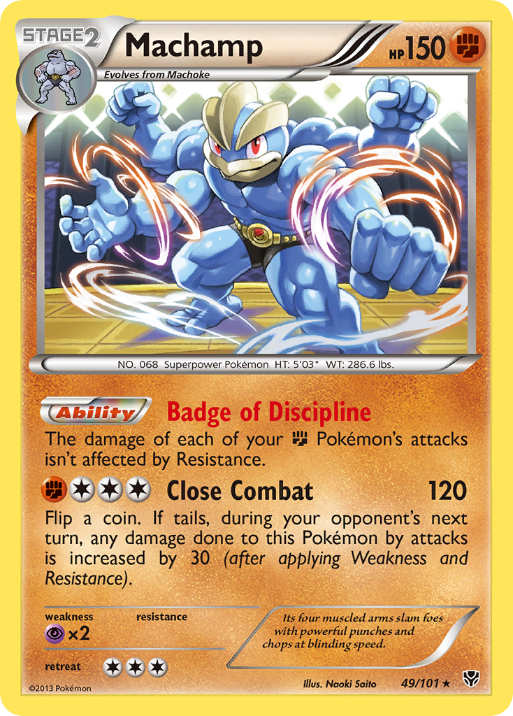 Machamp bw10-49 Rare Holo from Plasma Blast Set