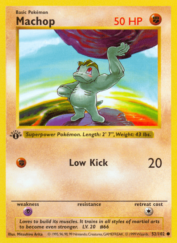 Machop base1-52 Common from Base Set