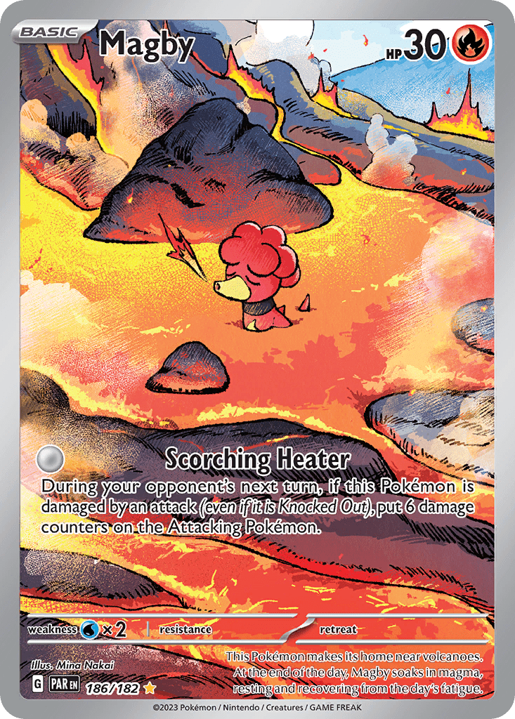 Magby sv4-186 Illustration Rare from Paradox Rift Set