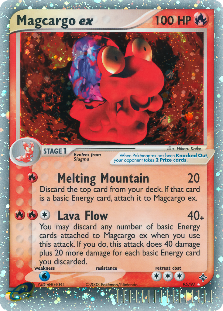 Magcargo ex ex3-95 Rare Holo EX from Dragon Set