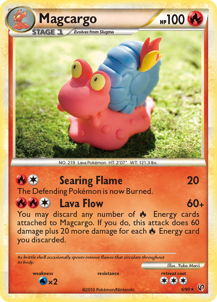 Magcargo hgss3-6 Rare Holo from HS—Undaunted Set