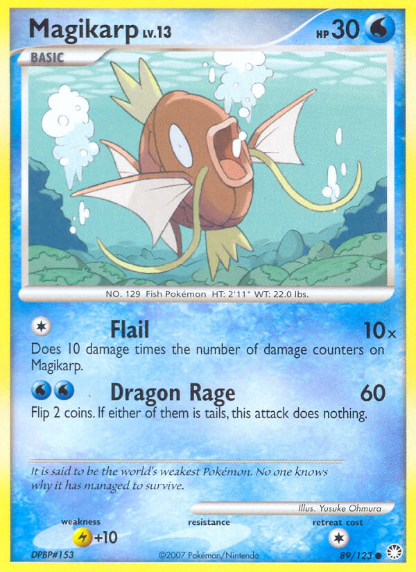Magikarp dp2-89 Common from Mysterious Treasures Set