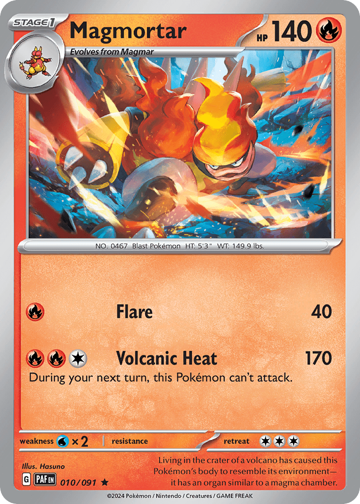 Magmortar sv4pt5-10 Rare from Paldean Fates Set