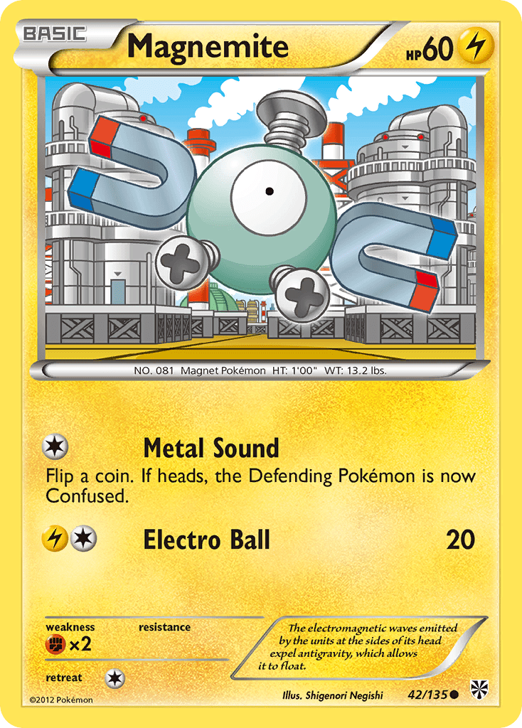 Magnemite bw8-42 Common from Plasma Storm Set