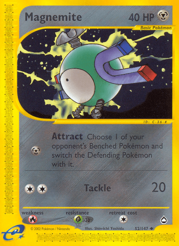 Magnemite ecard2-52 Uncommon from Aquapolis Set
