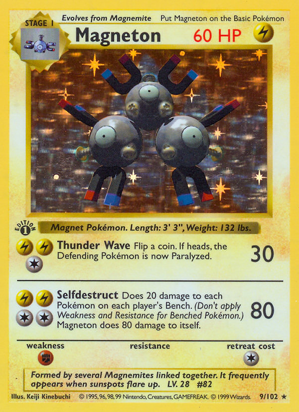 Magneton base1-9 Rare Holo from Base Set
