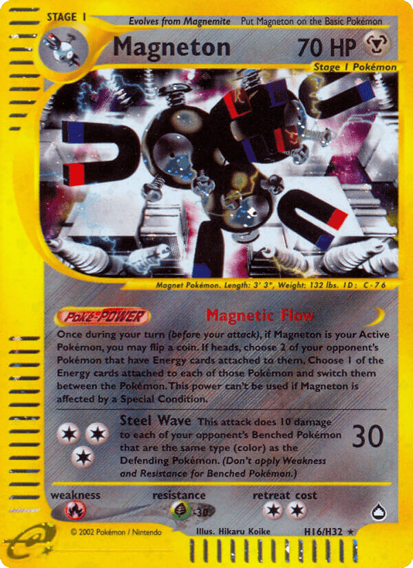 Magneton ecard2-H16 Rare Holo from Aquapolis Set