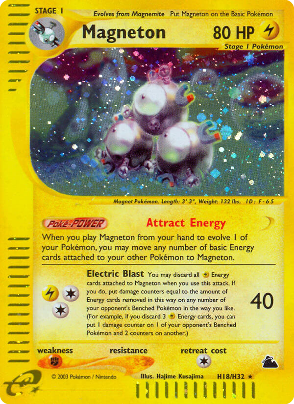 Magneton ecard3-H18 Rare Holo from Skyridge Set