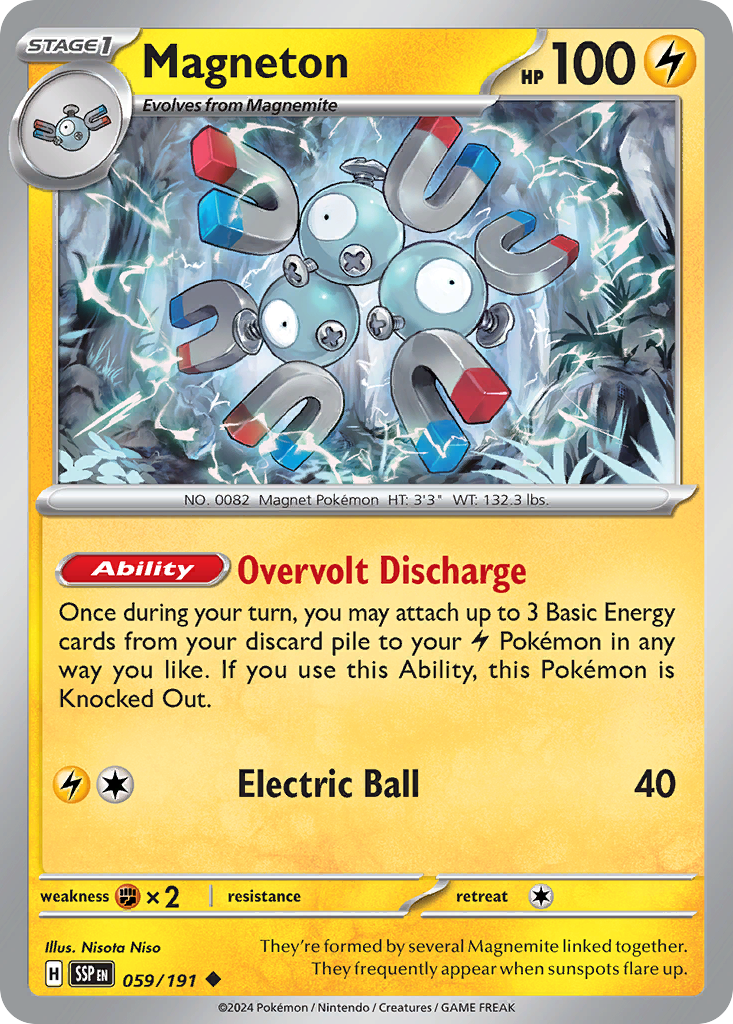 Magneton sv8-59 Uncommon from Surging Sparks Set