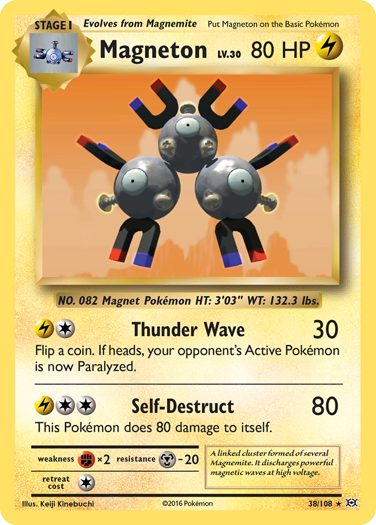 Magneton xy12-38 Rare Holo from Evolutions Set