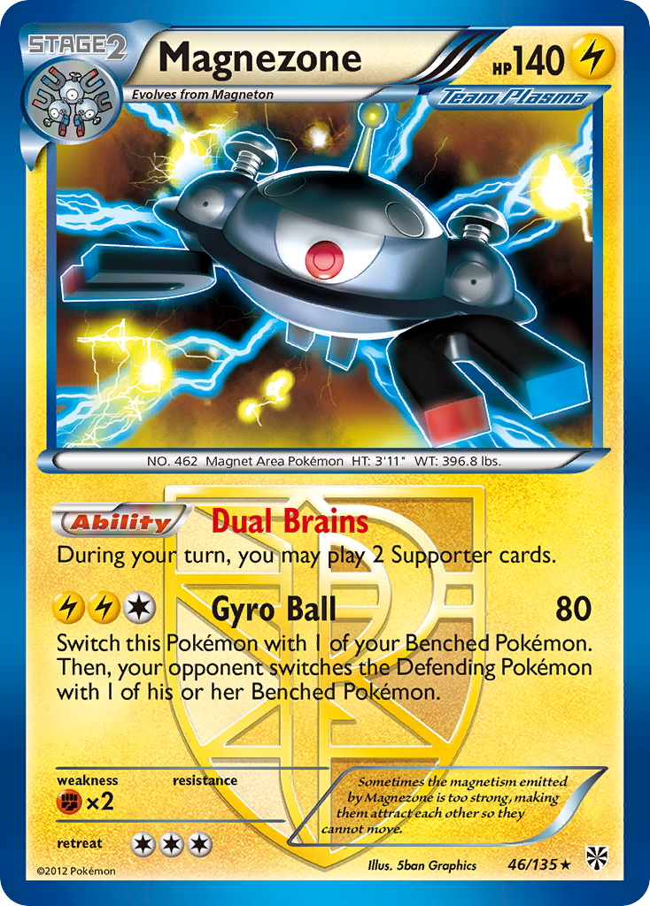 Magnezone bw8-46 Rare Holo from Plasma Storm Set
