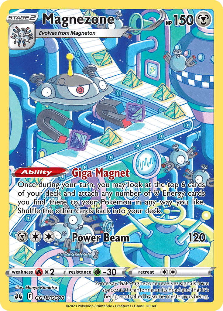 Magnezone swsh12pt5gg-GG18 Trainer Gallery Rare Holo from Crown Zenith Galarian Gallery Set