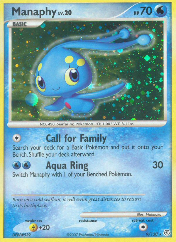 Manaphy dp1-9 Rare Holo from Diamond & Pearl Set