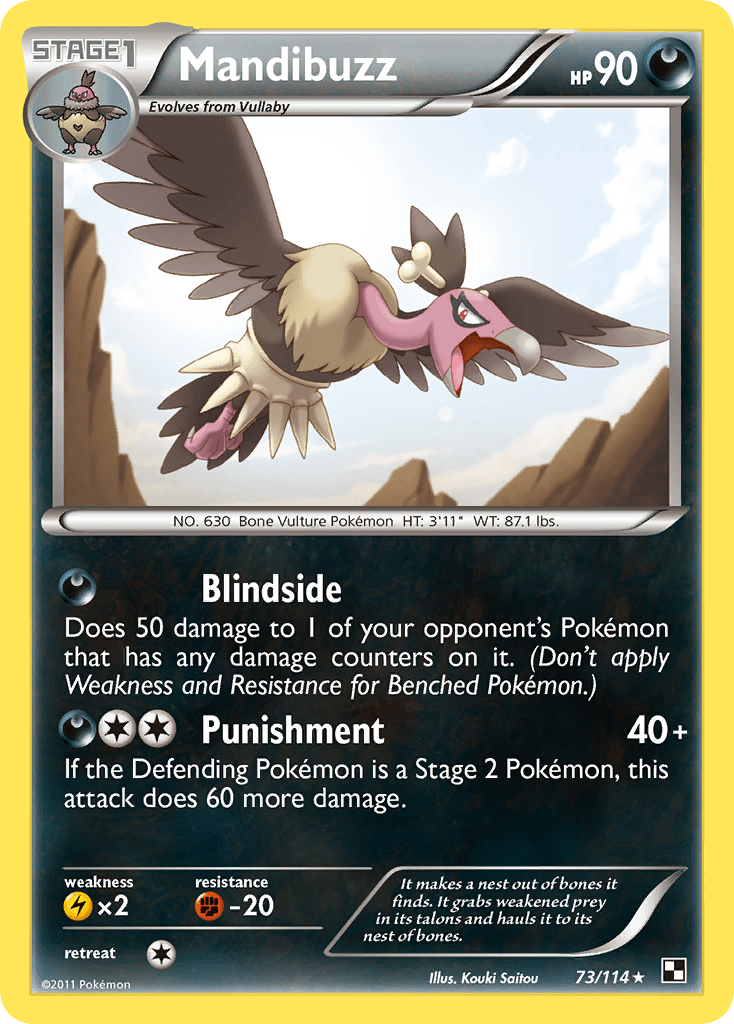 Mandibuzz bw1-73 Rare from Black & White Set