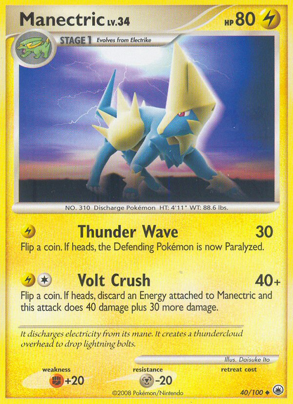 Manectric dp5-40 Uncommon from Majestic Dawn Set