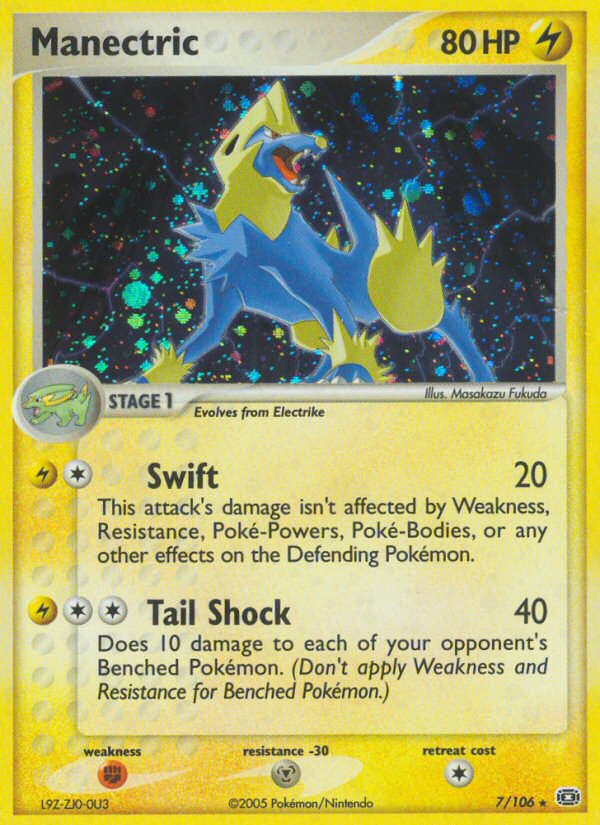 Manectric ex9-7 Rare Holo from Emerald Set