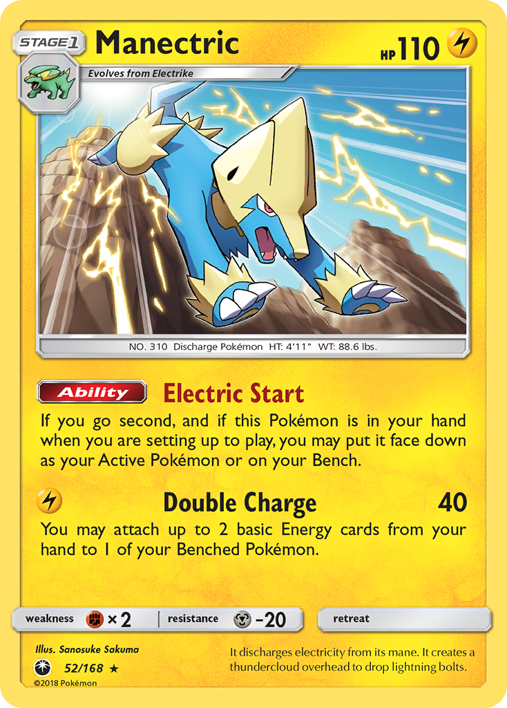 Manectric sm7-52 Rare from Celestial Storm Set
