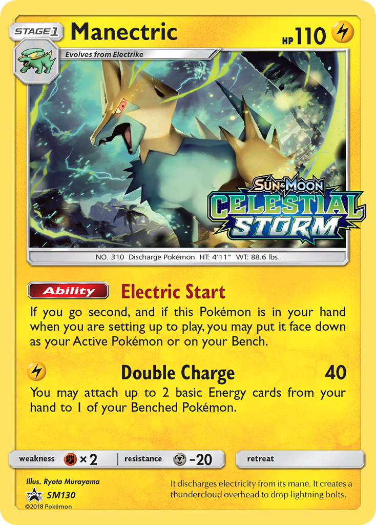 Manectric smp-SM130 Promo from SM Black Star Promos Set