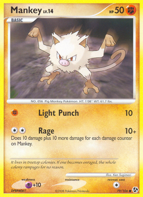 Mankey dp4-79 Common from Great Encounters Set