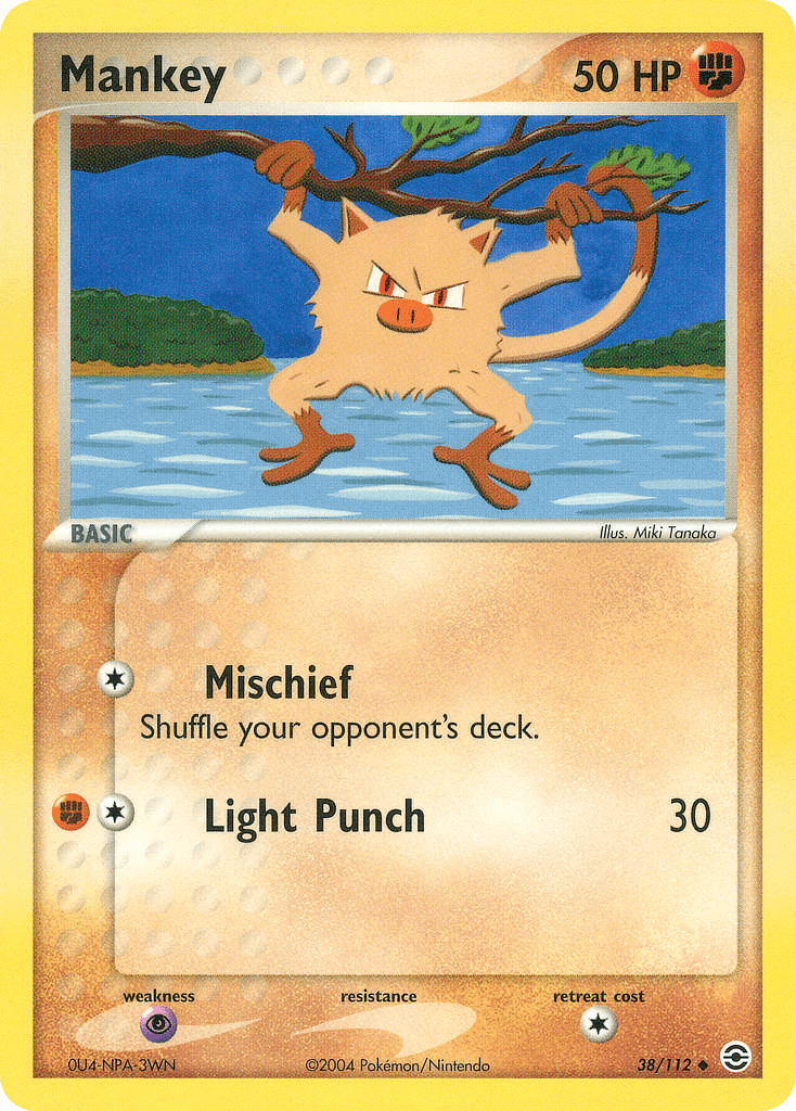 Mankey ex6-38 Uncommon from FireRed & LeafGreen Set