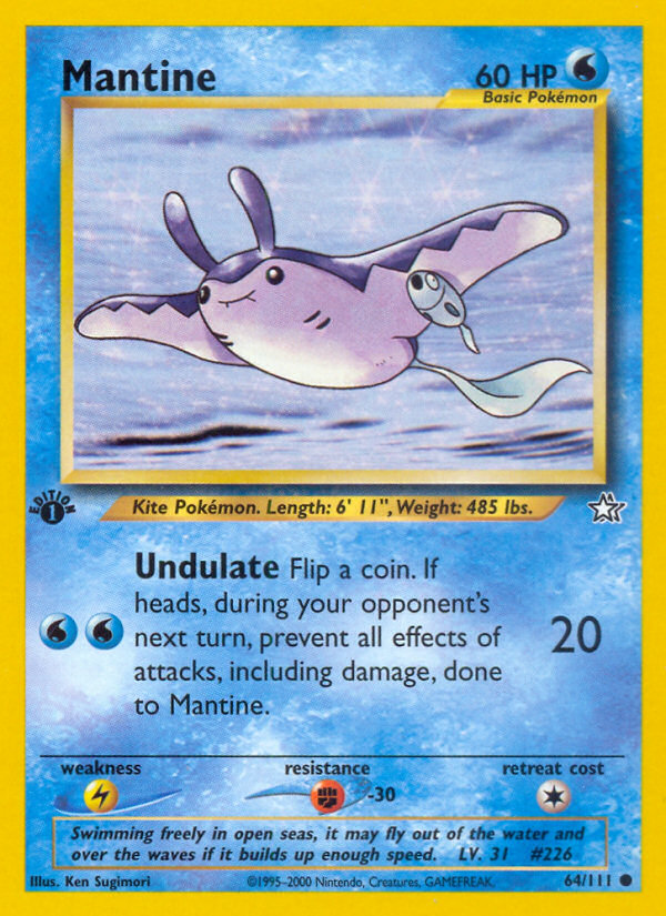 Mantine neo1-64 Common from Neo Genesis Set