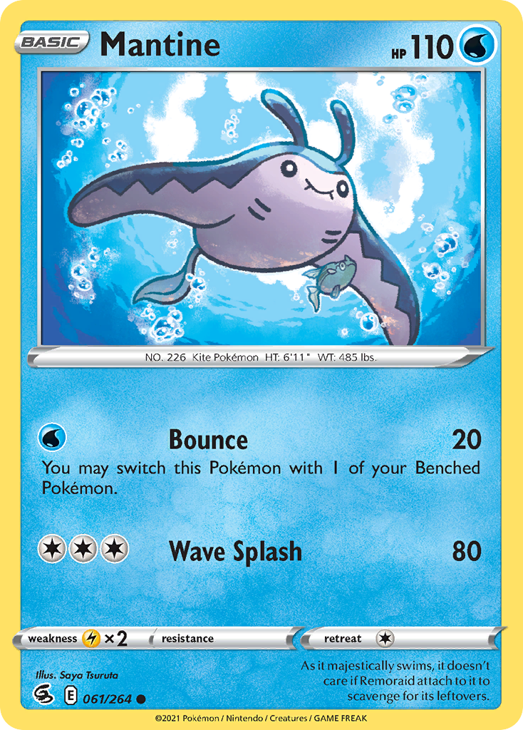 Mantine swsh8-61 Common from Fusion Strike Set