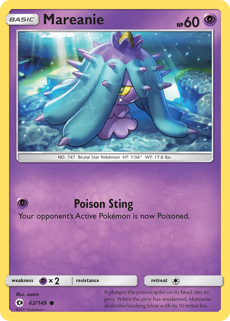 Mareanie sm1-62 Common from Sun & Moon Set