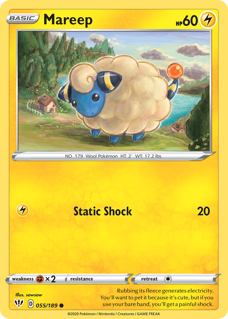 Mareep swsh3-55 Common from Darkness Ablaze Set