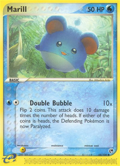 Marill ex2-68 Common from Sandstorm Set