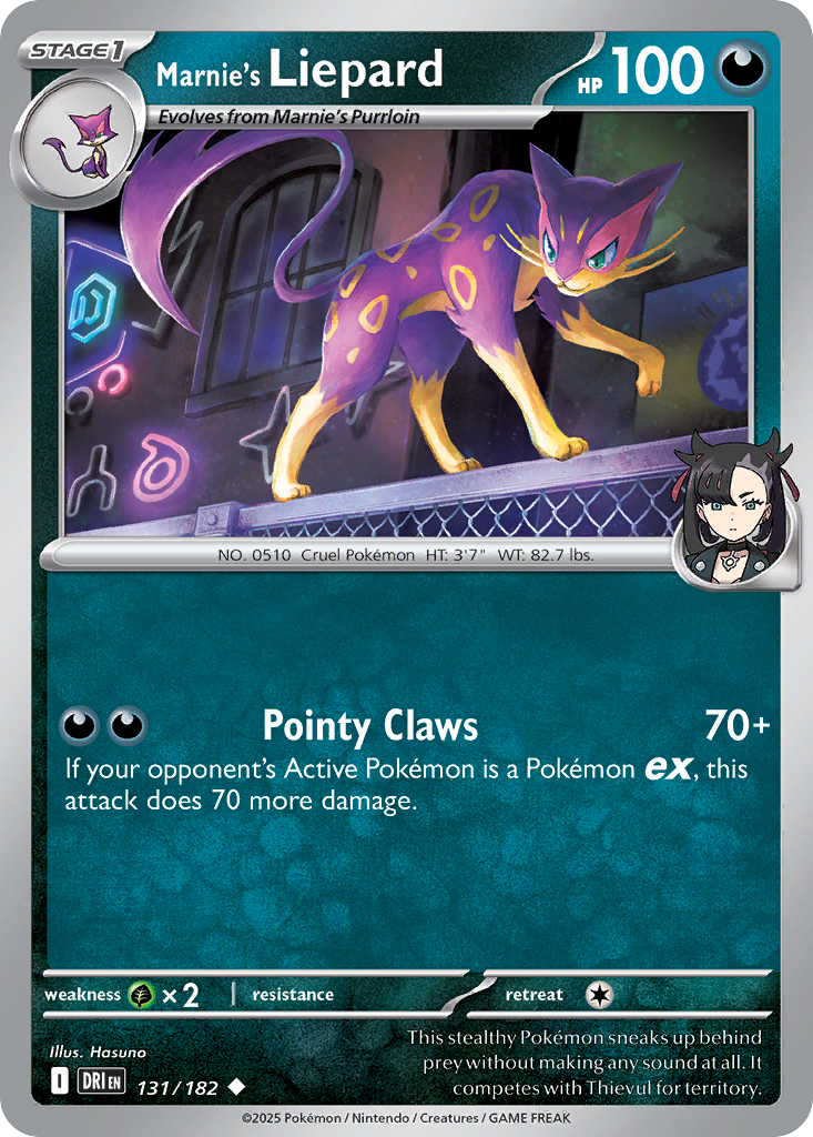Marnie’s Liepard sv10-131 Uncommon from Destined Rivals Set