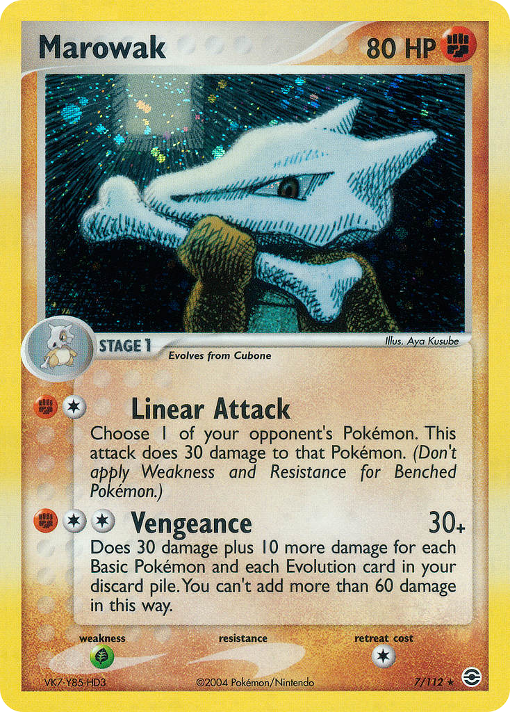 Marowak ex6-7 Rare Holo from FireRed & LeafGreen Set
