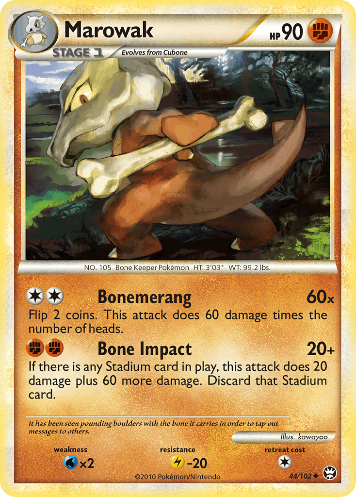 Marowak hgss4-44 Uncommon from HS—Triumphant Set