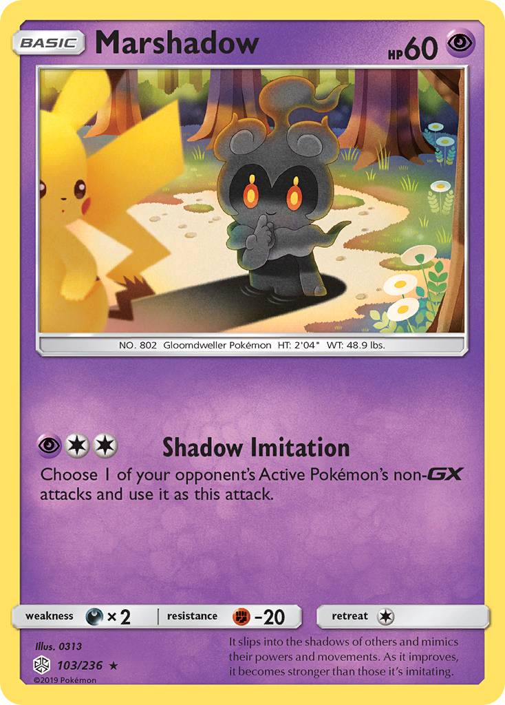 Marshadow sm12-103 Rare from Cosmic Eclipse Set