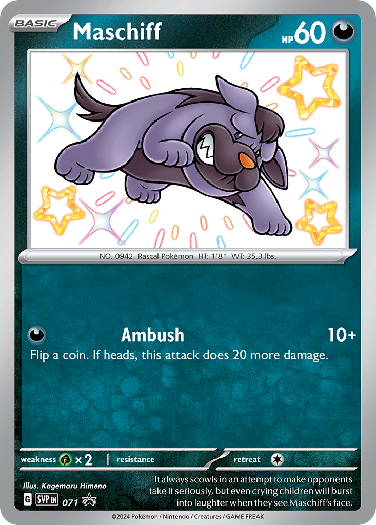 Maschiff svp-71 Promo from Scarlet & Violet Black Star Promos Set