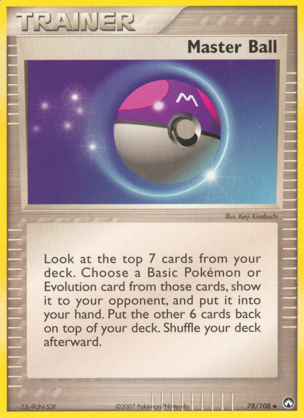 Master Ball ex16-78 Uncommon from Power Keepers Set