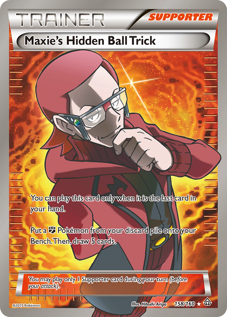 Maxie’s Hidden Ball Trick xy5-158 Rare Ultra from Primal Clash Set