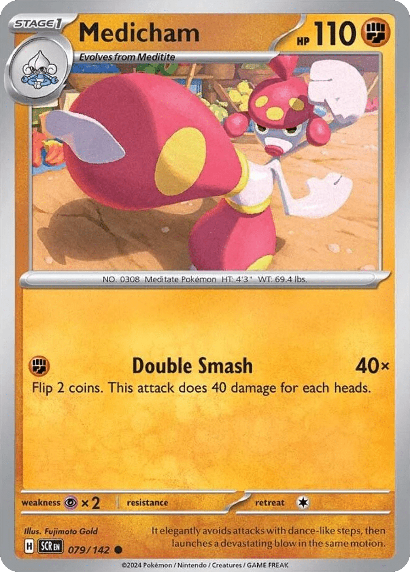 Medicham sv7-79 Common from Stellar Crown Set