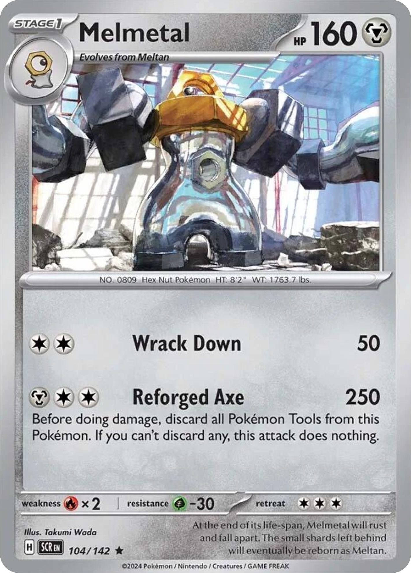 Melmetal sv7-104 Rare from Stellar Crown Set