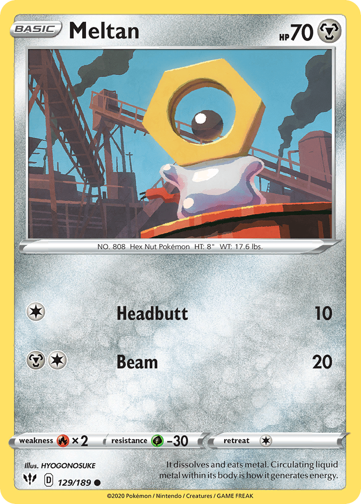 Meltan swsh3-129 Common from Darkness Ablaze Set