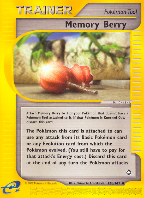 Memory Berry ecard2-128 Uncommon from Aquapolis Set