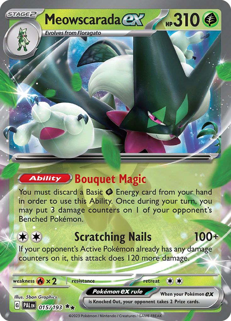 Meowscarada ex sv2-15 Double Rare from Paldea Evolved Set