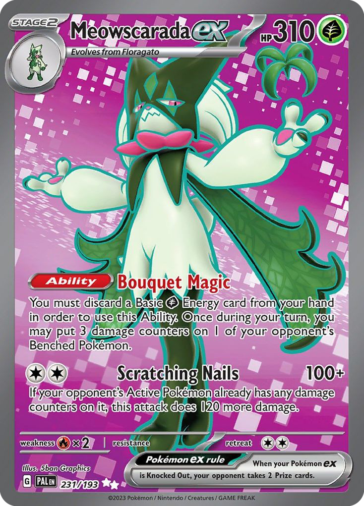 Meowscarada ex sv2-231 Ultra Rare from Paldea Evolved Set
