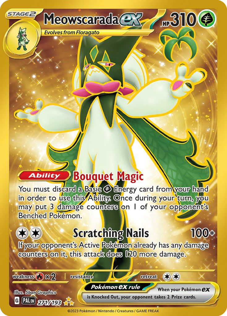 Meowscarada ex sv2-271 Hyper Rare from Paldea Evolved Set