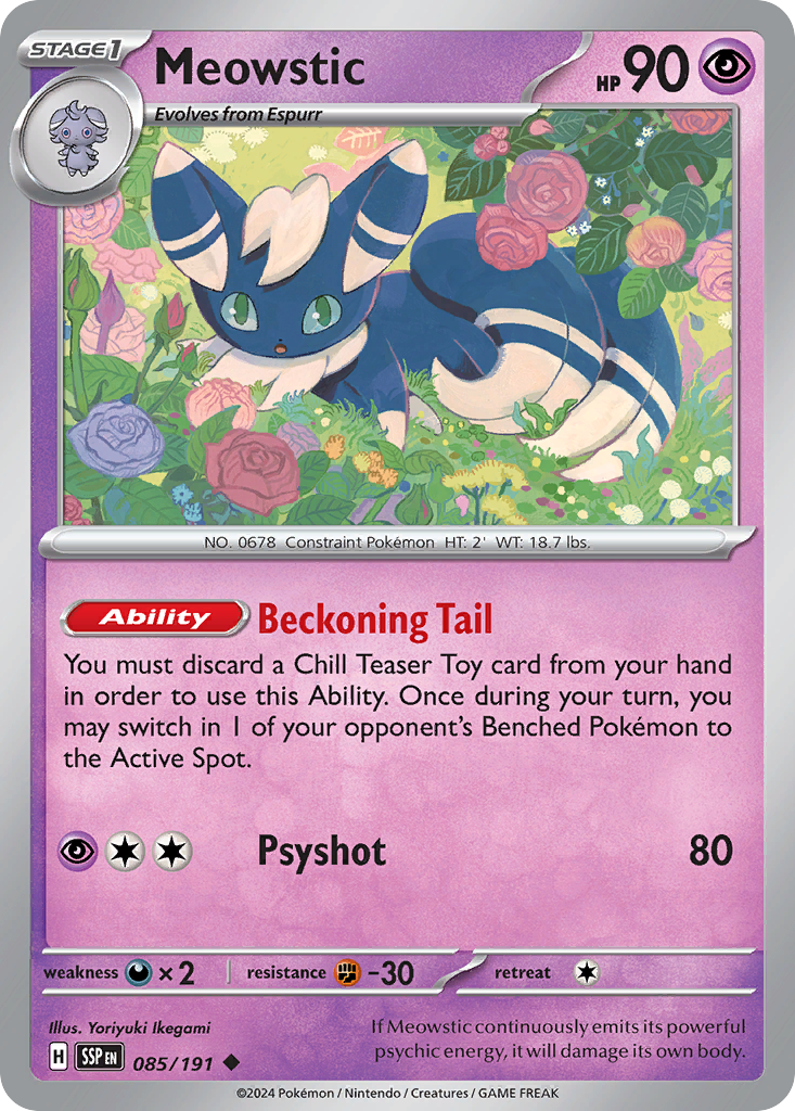Meowstic sv8-85 Uncommon from Surging Sparks Set