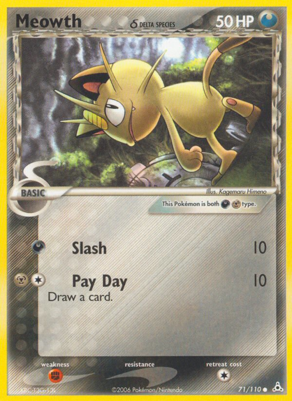 Meowth δ ex13-71 Common from Holon Phantoms Set